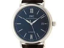 【IWC】インターナショナルウォッチカンパニー ポートフィノ cal.75320 IW391008 ステンレススチール×クロコダイル 黒 自動巻き クロノグラフ メンズ 黒文字盤 腕時計