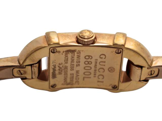GUCCI グッチ 腕時計 バングルウォッチ PGP ピンクシェル 6800L