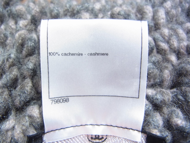 CHANEL シャネル ニット コート レディース38 カシミヤ グレー CHANEL シャネル ニット コート レディース38 カシミヤ グレー