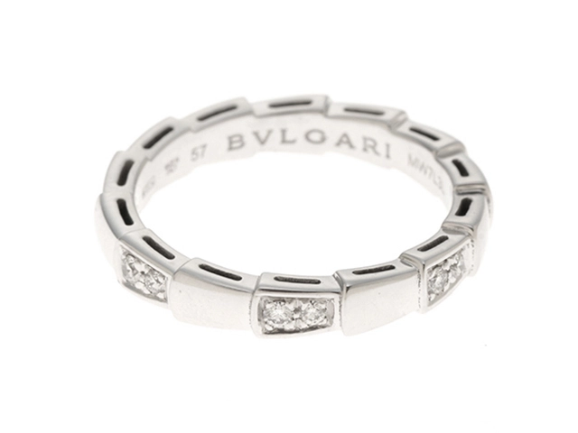 BVLGARI ブルガリ セルペンティヴァイパーリング 指輪 K18ＷG ホワイト ...