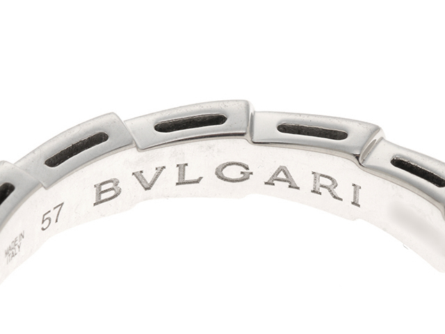 BVLGARI ブルガリ セルペンティヴァイパーリング 指輪 K18WG ホワイトゴールド ダイヤモンド 57号（日本サイズ17号） 5.2g