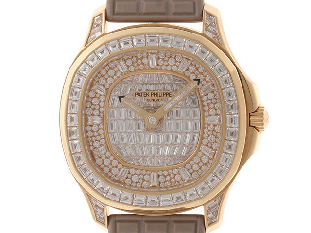 PATEK PHILIPPE パテック フィリップ アクアノート・ルーチェ・ハイジュエリー 5062/450R 全面ダイヤ ローズゴールド  自動巻ムーブメント ラバーベルト メンズ時計 【472】 の購入なら「質」の大黒屋（公式）