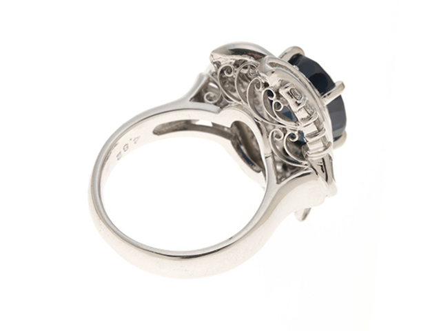 JEWELRY ノンブランド プラチナ サファイア ダイヤモンド リング PT900