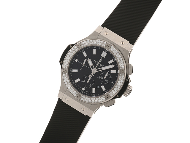 HUBLOT ウブロ ビッグバン ベゼルダイヤ 腕時計 シルバー/ブラック 361.SX.1270.RX.1104