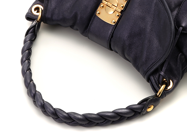 MIUMIU ミュウミュウ マテラッセ 2WAYショルダー メタリックパープル