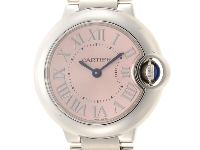 Cartier カルティエ バロンブルーSM W6920038 ピンク ステンレス 