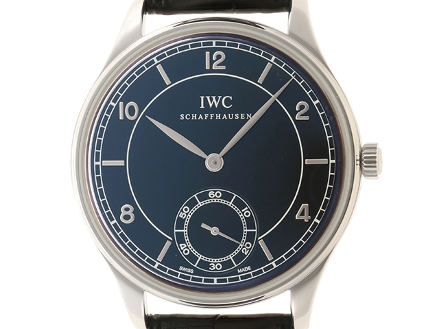 【116093】IWC インターナショナルウォッチカンパニー  IW544501 ヴィンテージ ポルトギーゼ ブラックダイヤル SS/レザー（クロコ） 手巻き 当店オリジナルボックス 腕時計 時計 WATCH メンズ 男性 男 紳士