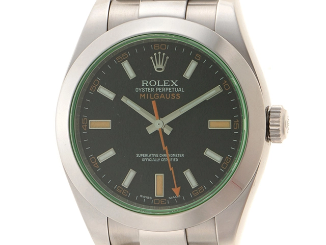 【117207】ROLEX ロレックス  116400GV ミルガウス ブラックダイヤル V番 SS 自動巻き ギャランティーカード 当店オリジナルボックス 腕時計 時計 WATCH メンズ 男性 男 紳士