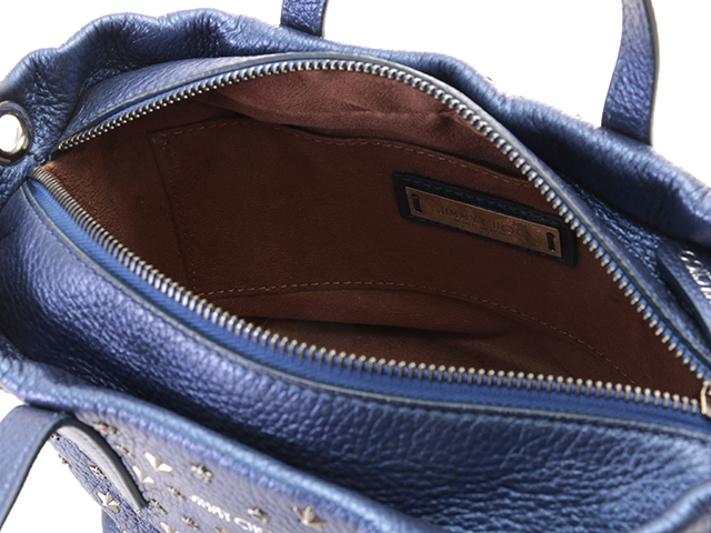 JIMMY CHOO ミニサラ ハンドバッグ 2way スタースタッズ　ブルー JIMMY CHOO ジミーチュウ ミニサラ スタースタッズ2Way