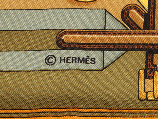 HERMES エルメス カレ４０ ミニ オレンジ シルク 【472】KS の購入なら「質」の大黒屋（公式）