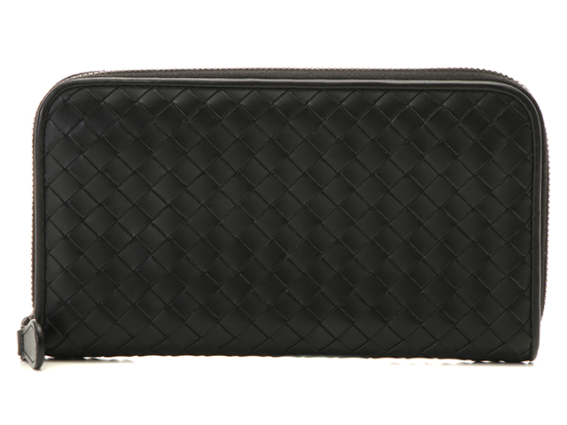 【美品】BOTTEGA VENETA　イントレチャート　財布　黒　ブラック ✨極美品✨ BOTTEGA ボッテガ 長財布 イントレチャート レザー 黒