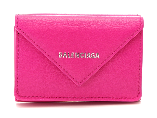 Balenciaga バレンシアガ ペーパーミニウォレット フューシャ ピンク