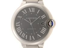 Cartier　カルティエ　バロンブルーLM　WSBB0060　ステンレス　ダークグレー文字盤　男性用　自動巻時計【473】