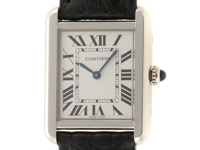 Cartier カルティエ 時計 タンク・ソロSM W5200005 SS×ワニ革 クォーツ