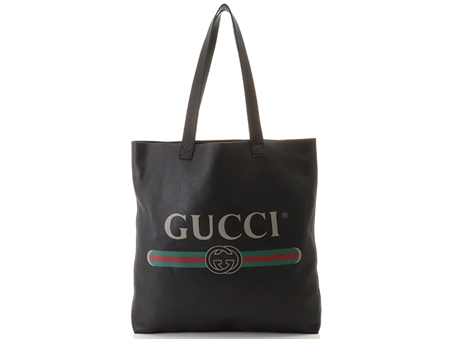 GUCCI グッチ バッグ ヴィンテージ ロゴ プリント トートバッグ レザー