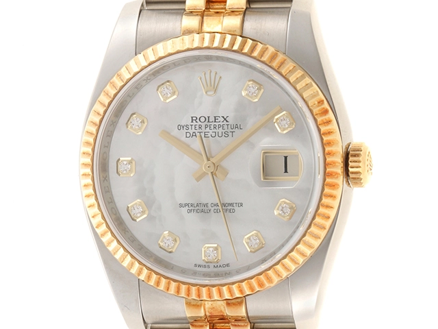 ロレックス ROLEX デイトジャスト36 F刻印 116233 ゴールド K18/SS 自動巻き メンズ 腕時計
