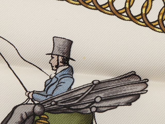 HERMES エルメス スカーフ カレ90 LA PROMENADE DE LONGCHAMPS