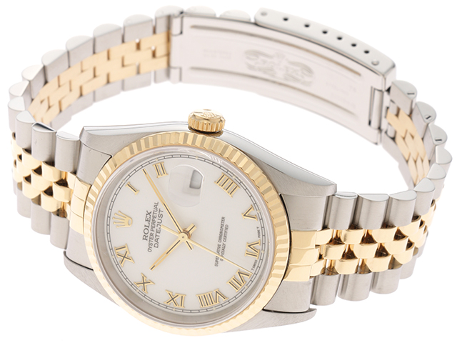 ROLEX ロレックス デイトジャスト 16233 YG/SS ホワイトローマ