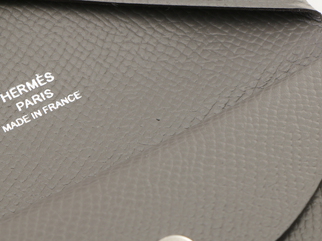 HERMES エルメス カルヴィデュオ カードケース U刻印 2022年 ヴォーエプソン グリメイヤー【471】2120000212703