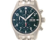 2022年9月 日本正規　IWC　インターナショナルウォッチカンパニー　時計　パイロットウォッチ クロノグラフ41　IW388104　グリーン文字盤　SS　メンズ　自動巻き （2120000220500）【200】T