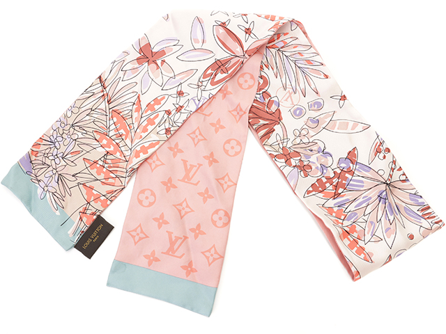 LOUIS VUITTON ルイヴィトン スカーフ バンドー ピンク モノグラム