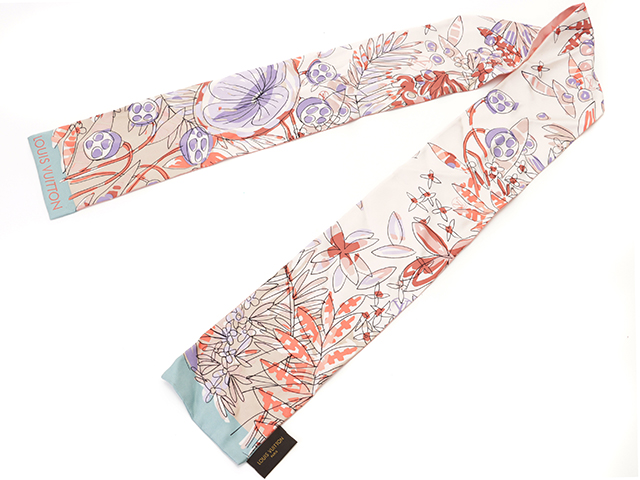 美品✨LOUISVUITTONルイヴィトンバンドーシルクピンクマルチM75853 LOUIS VUITTON ルイヴィトン バンドー シルク ピンク マルチ