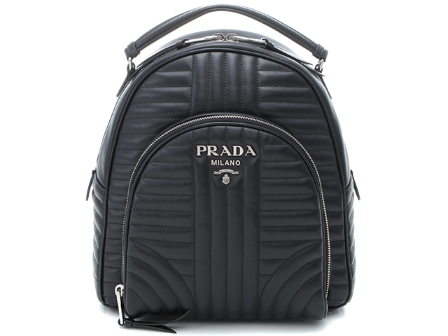 PRADA プラダ リュック ダイアグラムバックパック ブラック レザー