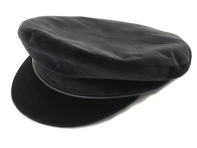 HERMES 　エルメス　　帽子　キャスケット ブラック　ベロア　57サイス　ソルドマークあり【472】AH