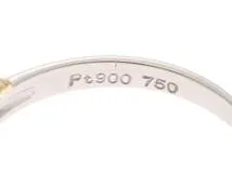 Dior ディオール リング PT900/K18YG ダイヤモンド 3.1g #17【434】