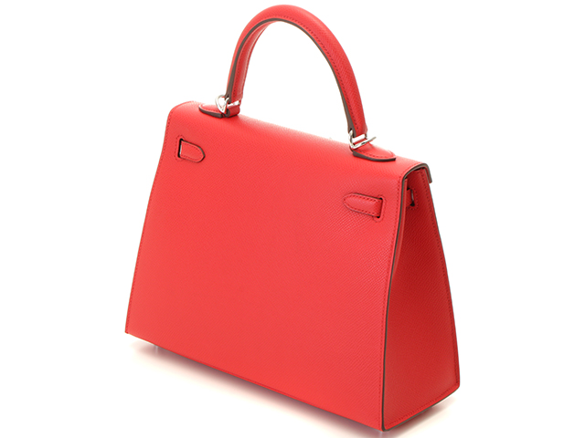 HERMES エルメス ケリー25 ヴォーエプソン ルージュドクール U刻印