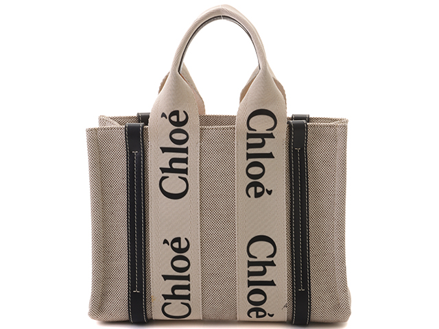 Chloe クロエ バッグ Woody スモールトートバッグ CH21US385E ホワイト