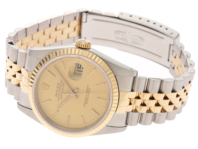 ROLEX ロレックス デイトジャスト 時計 16233 シャンパン文字盤 ROLEX ロレックス デイトジャスト 時計 16233 シャンパン文字盤