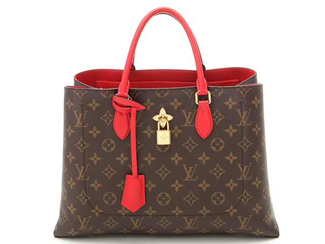 LOUIS VUITTON　ルイ・ヴィトン 　モノグラム 　フラワートートバッグ　 ショルダバッグ 　コクリコ　 ブラウン×レッド 　M43553　 【436】 2120000250804