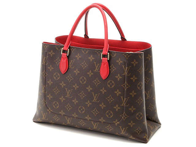 LOUIS VUITTON　ルイ・ヴィトン 　モノグラム 　フラワートートバッグ　 ショルダバッグ 　コクリコ　 ブラウン×レッド 　M43553　 【436】 2120000250804