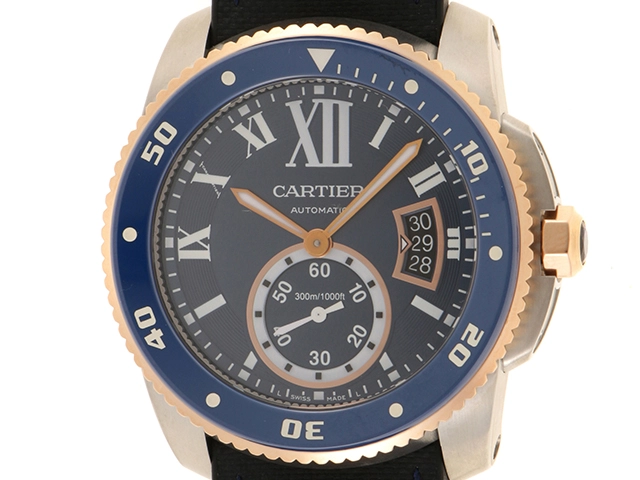 Cartier カルティエ 腕時計 カリブルダイバー W2CA0008 ブルー コンビ ...