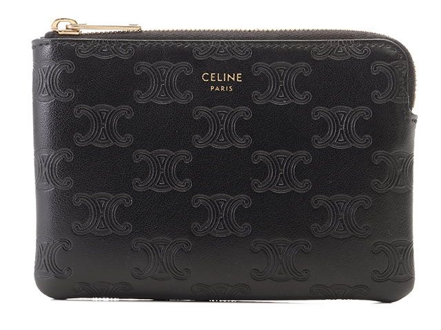 CELINE セリーヌ トリオンフ コインケース ブラック カーフ 433 の購入なら「質」の大黒屋（公式）