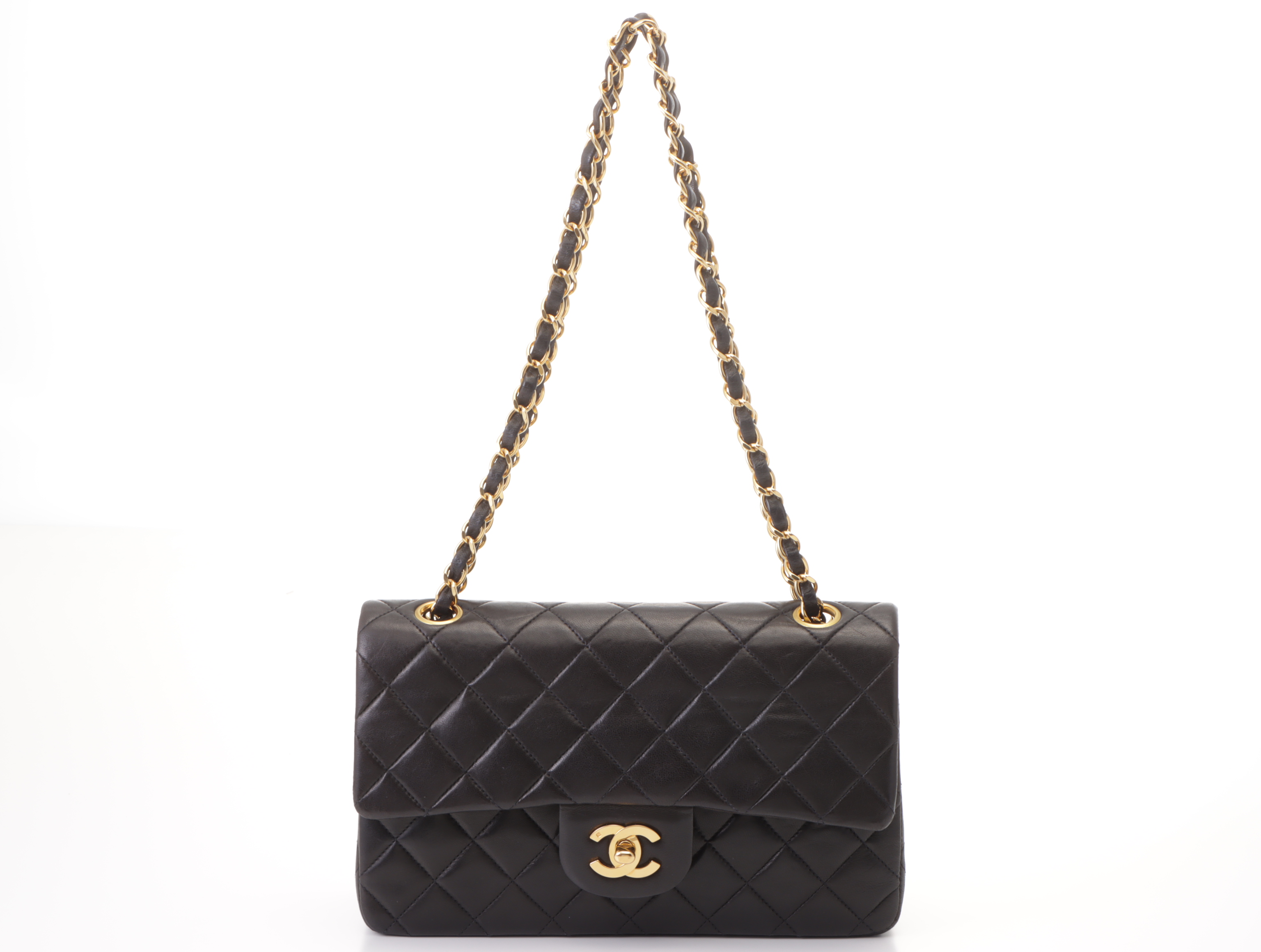 シャネル CHANEL マトラッセWフラップチェーンショルダー 23 ヴィンテージ ブラック/GP金具/ラムスキン 【472】KS  の購入なら「質」の大黒屋（公式）