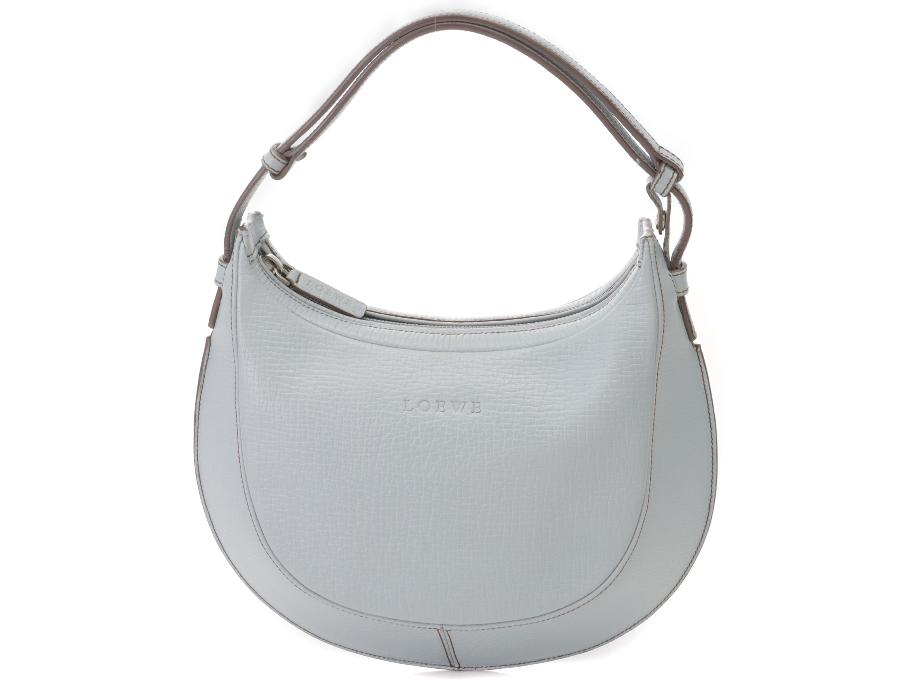 LOEWE ロエベ ワンショルダー ブルーグレー レザー【471】N の購入なら