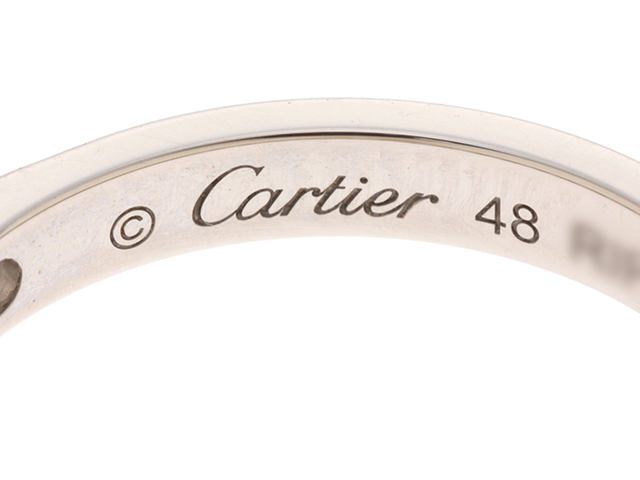 Cartier　カルティエ　貴金属・宝石　1895バンド　リング　PT950プラチナ　ダイヤモンド　2.7g　#48　B4071448　 2120000264078　【205】