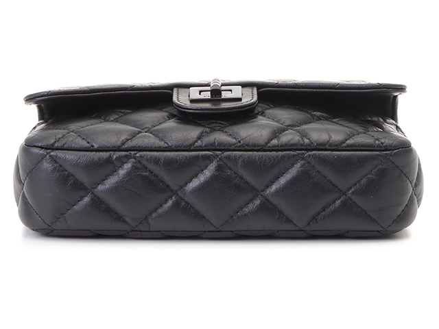 CHANEL シャネル 2.55 チェーンウォレット レザー ブラック CHANEL シャネル 2.55 チェーンウォレット レザー ブラック