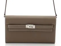 HERMES 　エルメス　ケリー・トゥーゴー 　エトゥープ/エヴァーカラー/SV金具　B刻印　2023年頃　未使用品・ショップカード（国内2023.9印）【472】KS