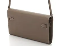 HERMES 　エルメス　ケリー・トゥーゴー 　エトゥープ/エヴァーカラー/SV金具　B刻印　2023年頃　未使用品・ショップカード（国内2023.9印）【472】KS