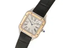 Cartier カルティエ　サントスデュモンXL　W2SA0017　ステンレス/ピンクゴールド/革　シルバー色文字盤　腕時計　手巻き(2120000266621)【200】