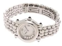 Chopard　ショパール　腕時計　ハッピースポーツ　27/8250-23　ステンレススチール　ダイヤ5P　クォーツ　ホワイト文字盤　レディース　2120000267062　【205】