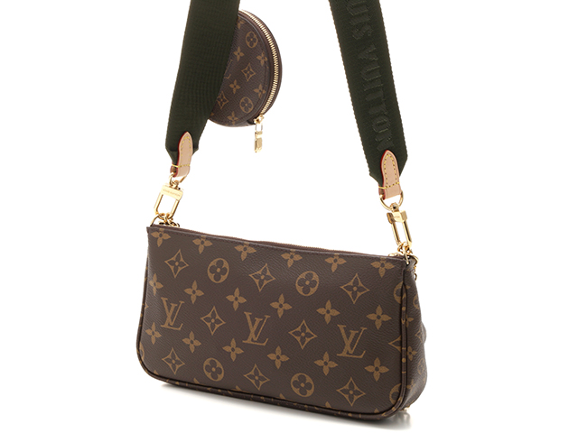 Louis Vuitton ルイヴィトン ミュルティ・ポシェット・アクセソワール モノグラム カーキ M44813【430】2120000267819