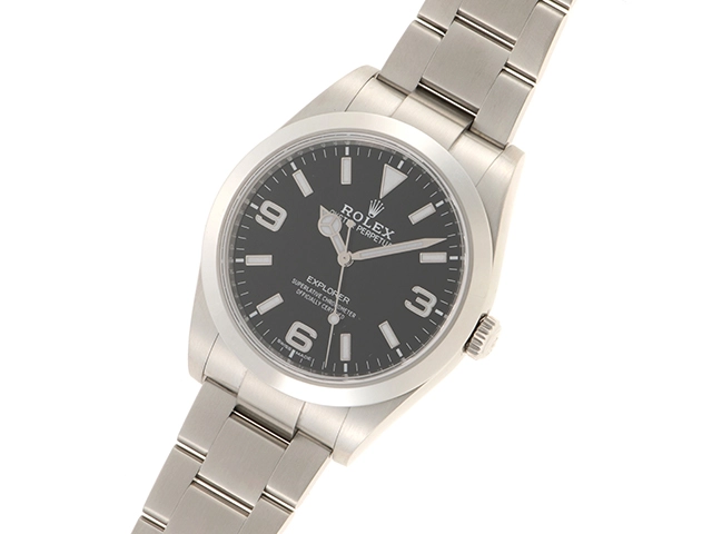 2019年1月並行 ROLEX ロレックス　メンズ オートマチック　エクスプローラーI 214270　ブラック文字盤 SS【472】HK