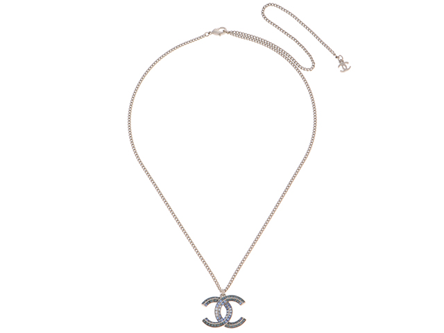 CHANEL シャネル ココマークネックレス メタル／ラインストーン