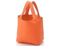 HERMES★エルメス ピコタンロックＰＭ オレンジポピー Aランク エルメス ピコタンロック PM 18 トリヨンクレマンス オレンジ