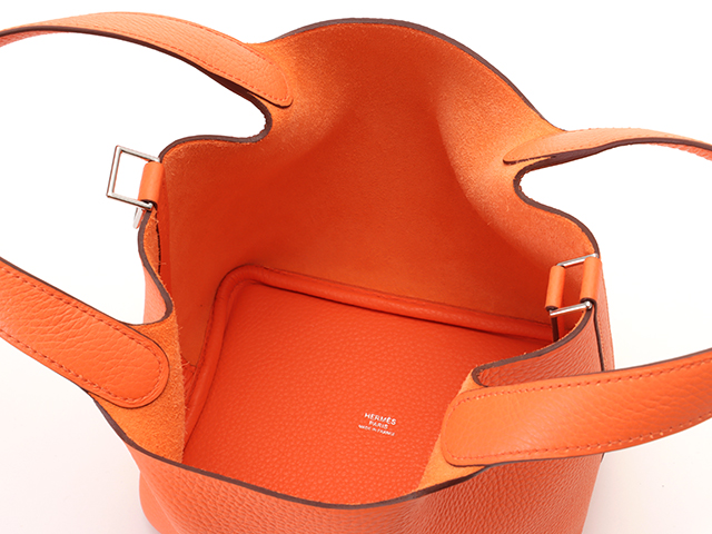 HERMES エルメス ピコタンロックPM オレンジミニアン/SV金具 B