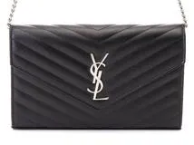 SAINT LAURENT サンローラン カサンドラ クラシックチェーンウォレット ブラック レザー【431】2120000271250  の購入なら「質」の大黒屋（公式）